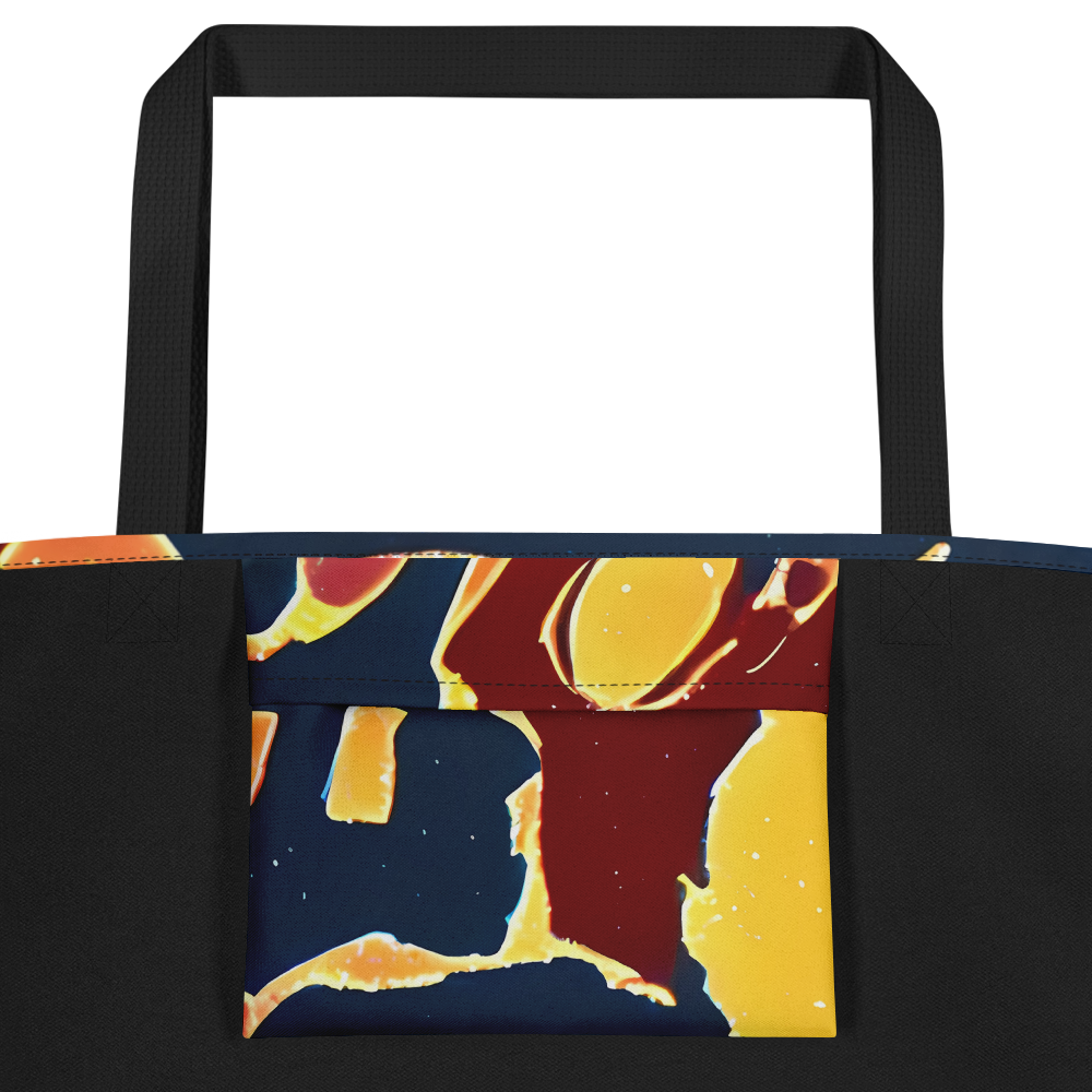 Large Tote Bag w/ Pocket - Sunset Silhouette