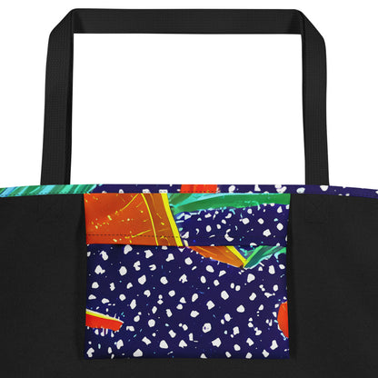 Large Tote Bag w/ Pocket - Jungle Zephyr