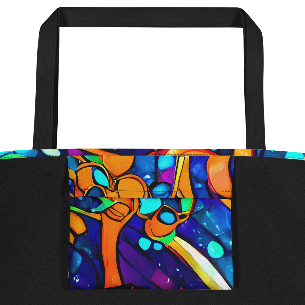 Large Tote Bag w/ Pocket - Iridescent Nebula