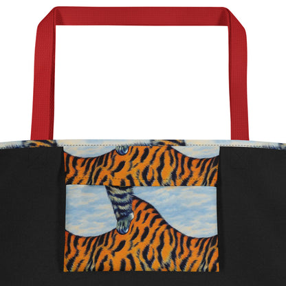 Large Tote Bag w/ Pocket - Tiger's Dream