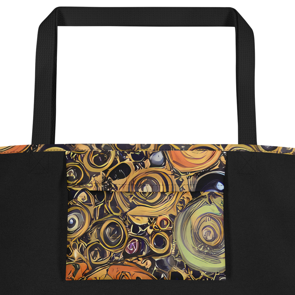 Large Tote Bag w/ Pocket - Crescent Echoes