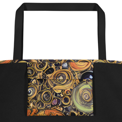 Large Tote Bag w/ Pocket - Crescent Echoes