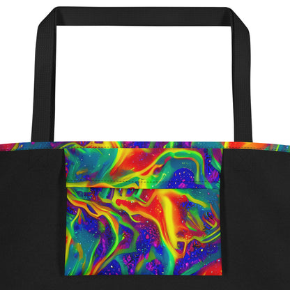 Large Tote Bag w/ Pocket - Nebula Symphony