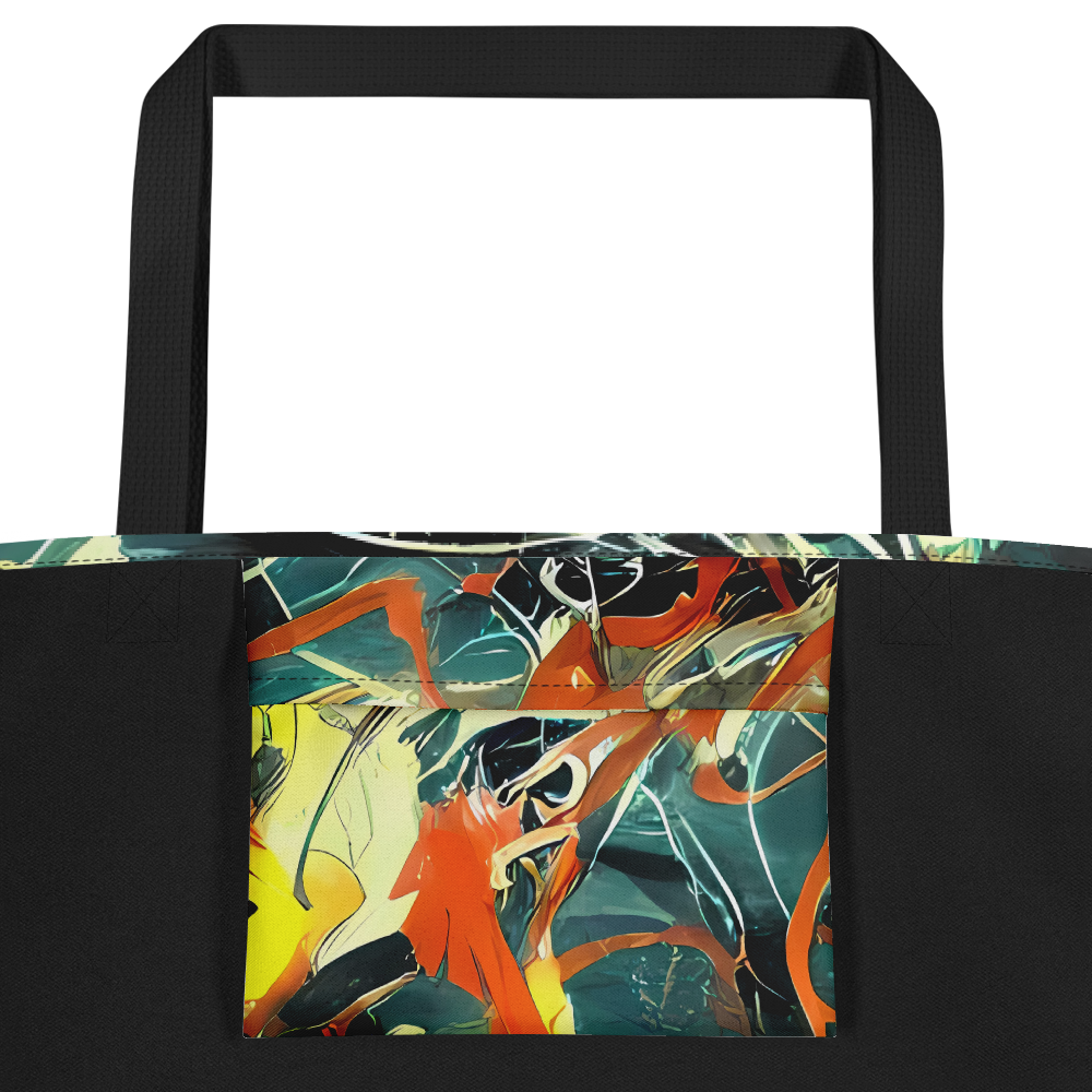 Large Tote Bag w/ Pocket - Fluid Firestorm