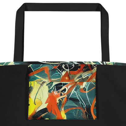 Large Tote Bag w/ Pocket - Fluid Firestorm