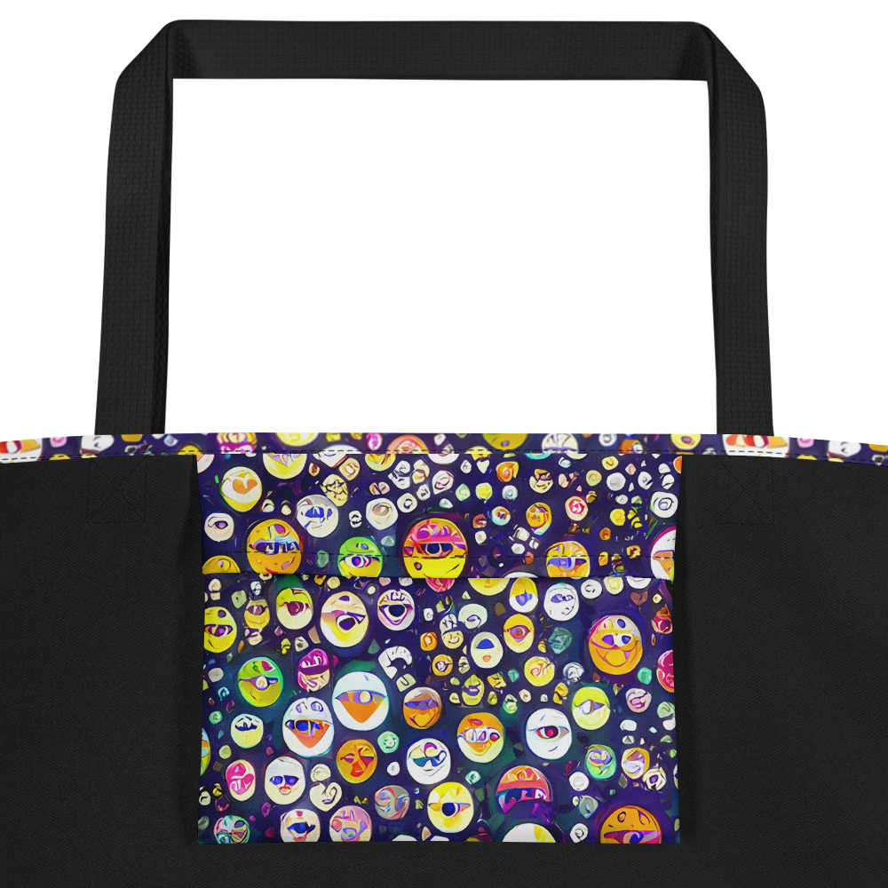 Large Tote Bag w/ Pocket - Whimsical Eyescape