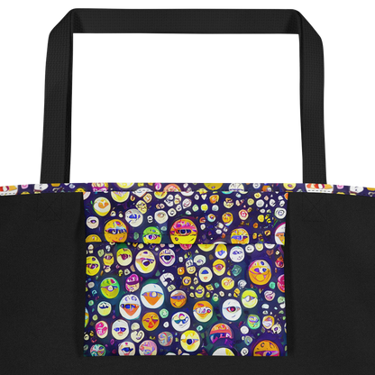 Large Tote Bag w/ Pocket - Whimsical Eyescape