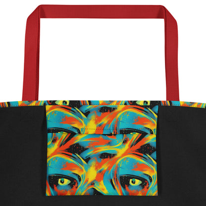 Large Tote Bag w/ Pocket - Solar Swoosh