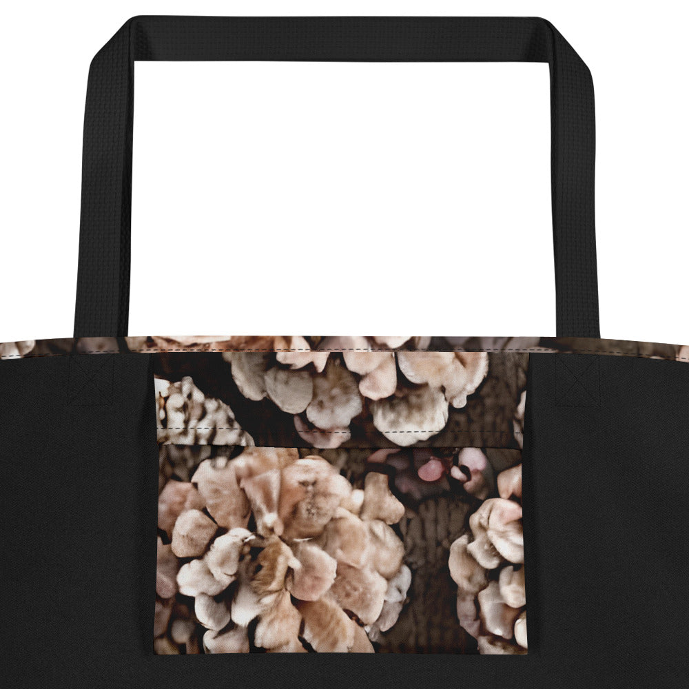 Large Tote Bag w/ Pocket - Pine Cone Reverie