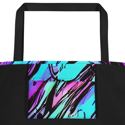 Large Tote Bag w/ Pocket - Gemstone Rush