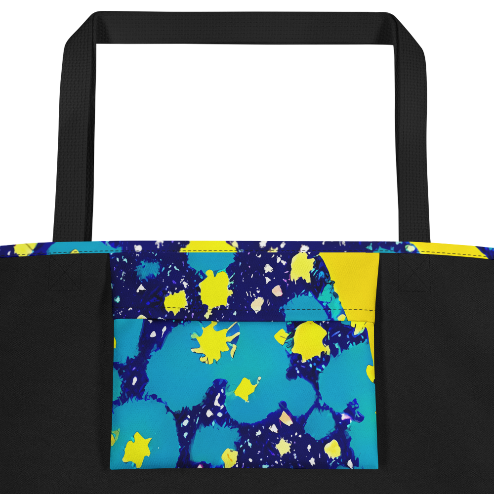 Large Tote Bag w/ Pocket - Starburst Splash