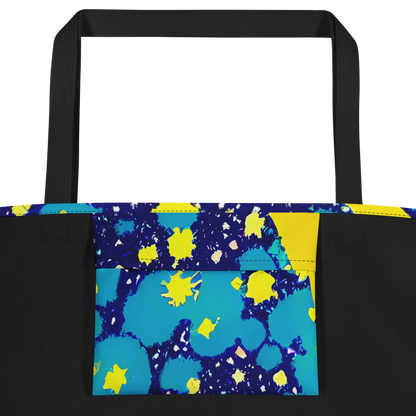 Large Tote Bag w/ Pocket - Starburst Splash
