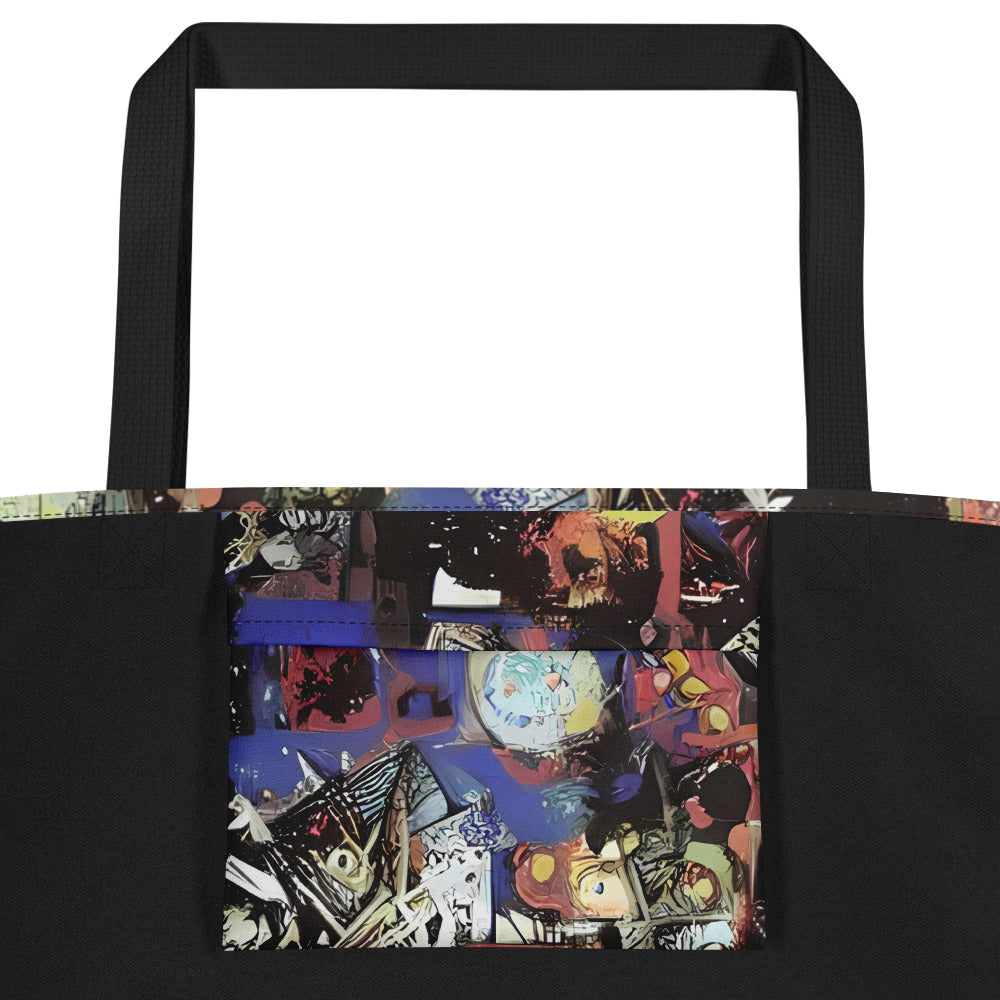Large Tote Bag w/ Pocket - Radiant Disorder