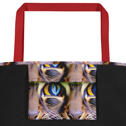 Large Tote Bag w/ Pocket - Eye of the Wild