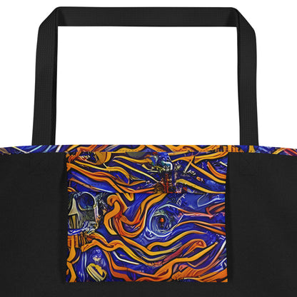 Large Tote Bag w/ Pocket - Mantegna Swirl