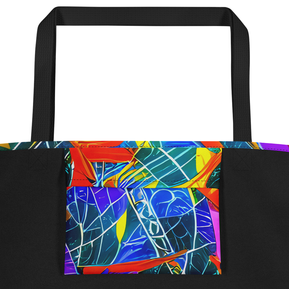 Large Tote Bag w/ Pocket - Arkhipov Waves