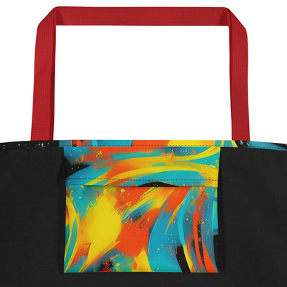 Large Tote Bag w/ Pocket - Solar Swoosh