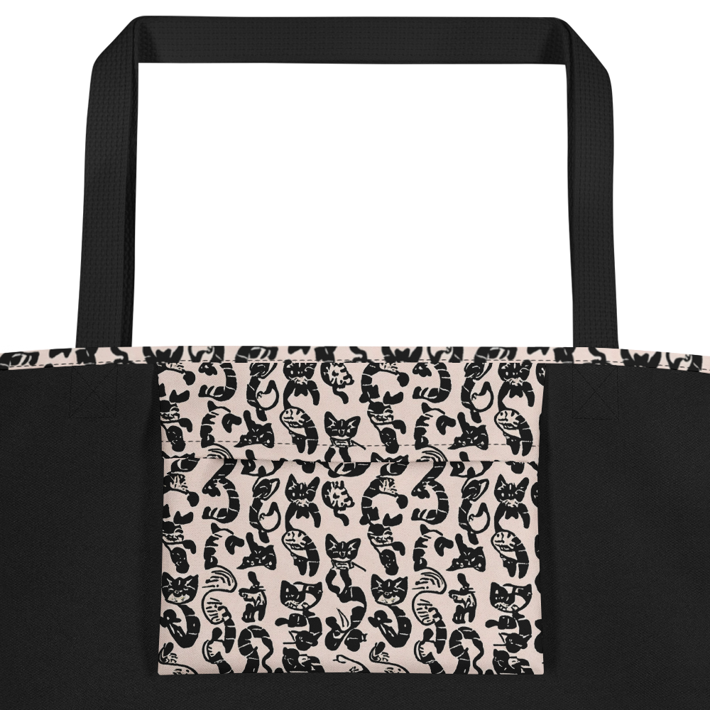 Large Tote Bag w/ Pocket - Curled Enigma