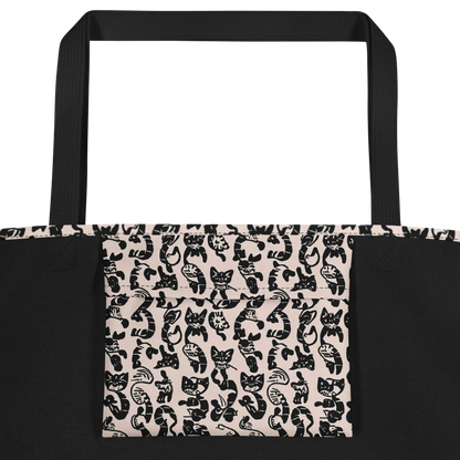 Large Tote Bag w/ Pocket - Curled Enigma