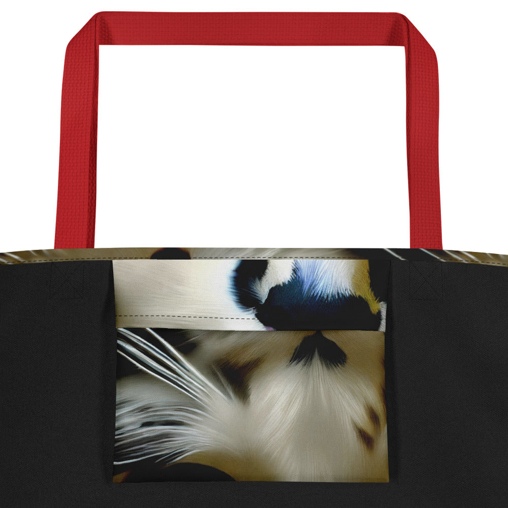 Large Tote Bag w/ Pocket - Feline Fancy