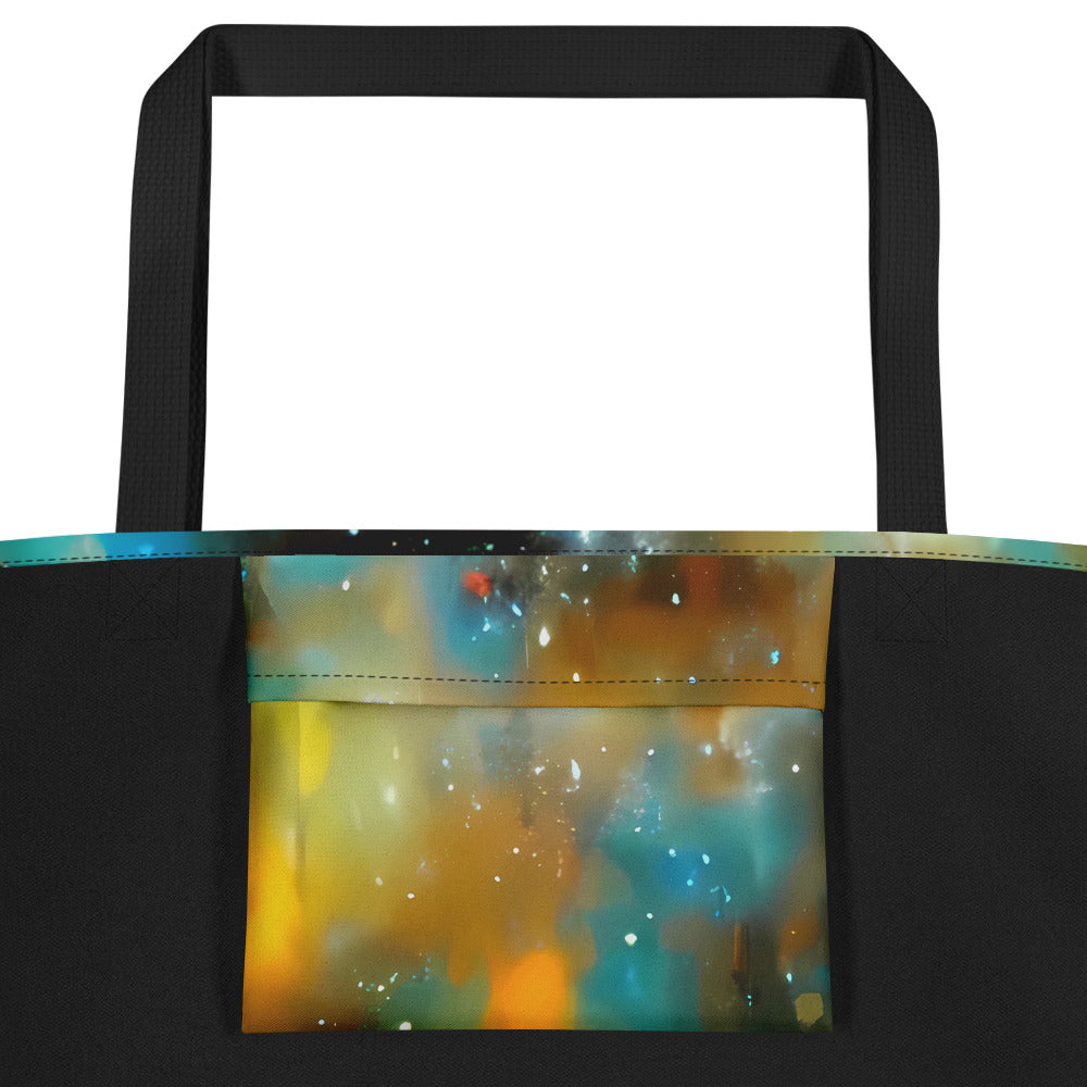 Large Tote Bag w/ Pocket - Abstract Tapestries