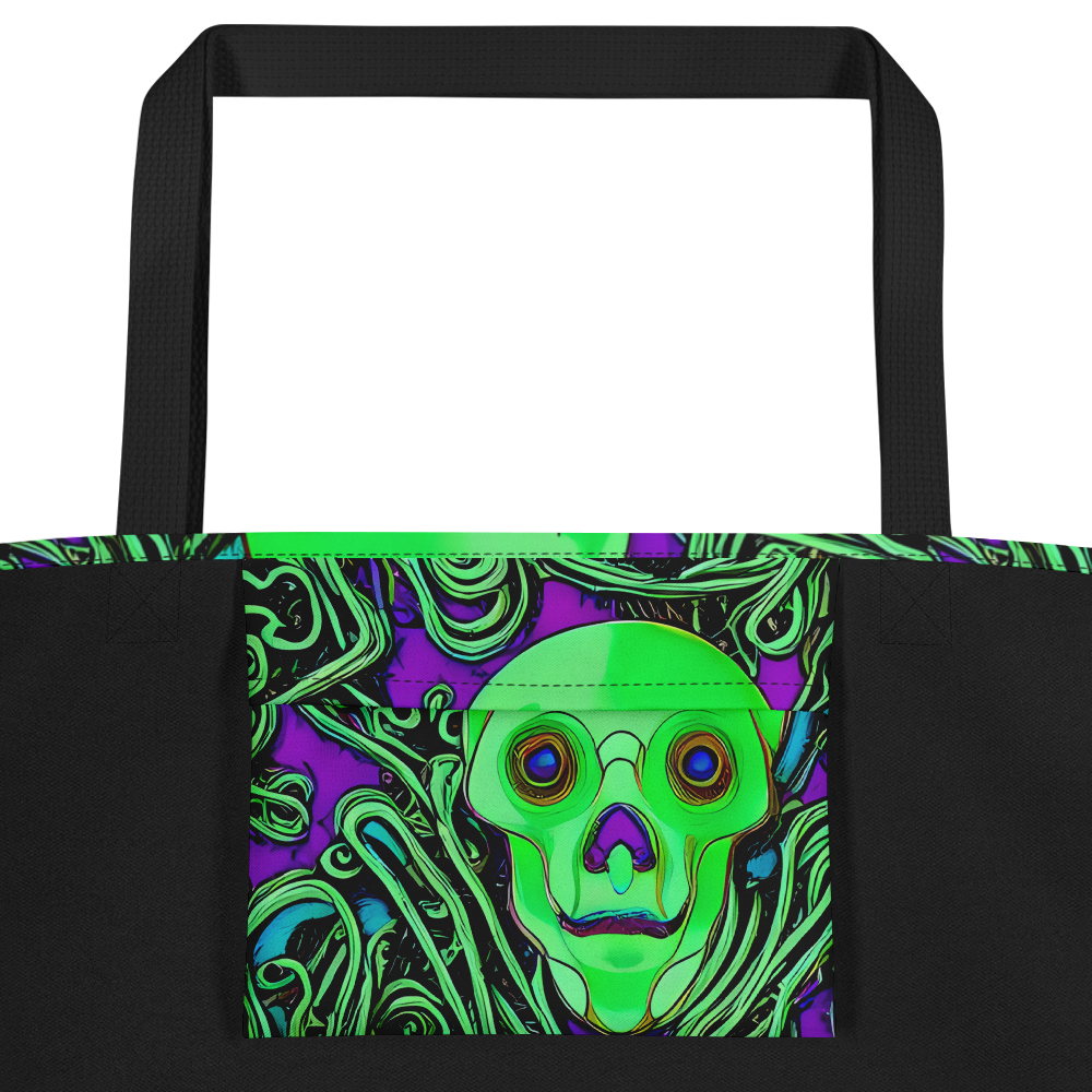 Large Tote Bag w/ Pocket - Ghostly Labyrinth