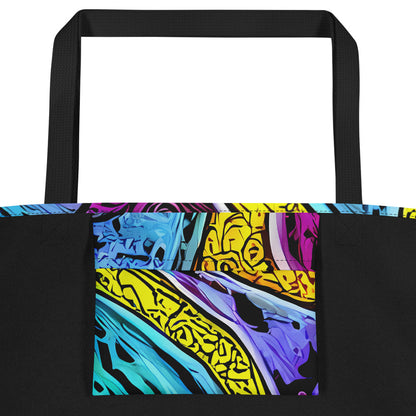 Large Tote Bag w/ Pocket - Orbiting Orbs