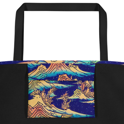 Large Tote Bag w/ Pocket - Mystical Mountain Mirage