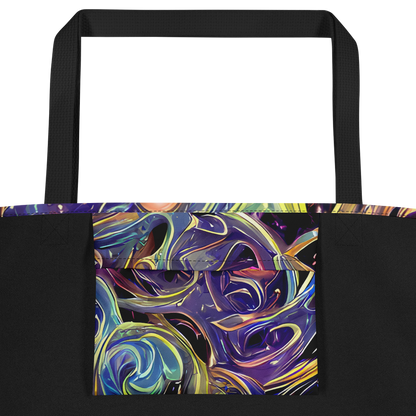 Large Tote Bag w/ Pocket - Lebacq Swirl