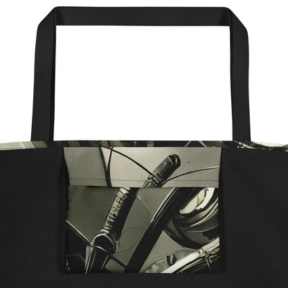 Large Tote Bag w/ Pocket - Cyber Reverie
