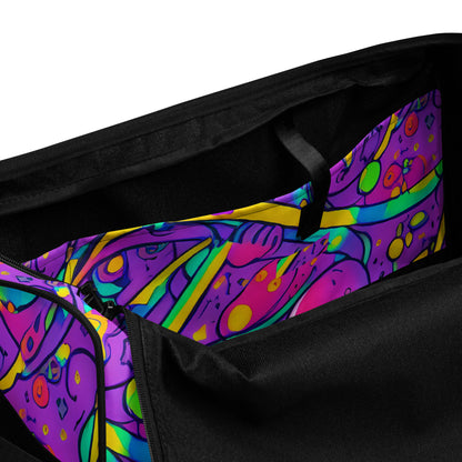 Duffle Bag - Neon Galaxy Whirl