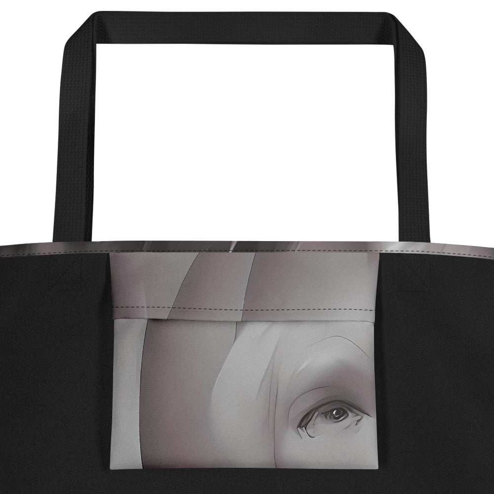 Large Tote Bag w/ Pocket - Phantom Facescape