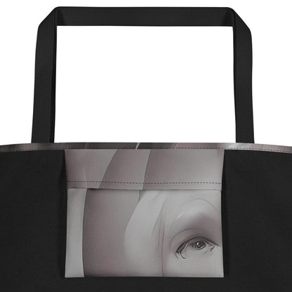 Large Tote Bag w/ Pocket - Phantom Facescape