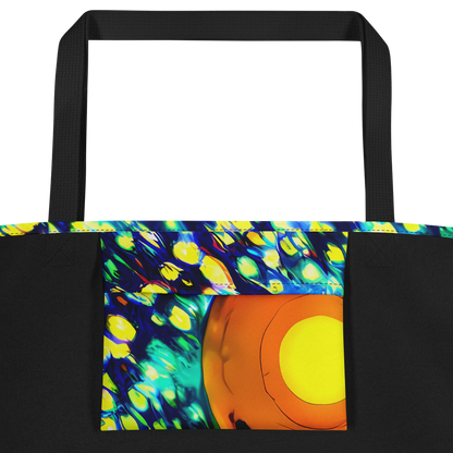 Large Tote Bag w/ Pocket - Illuminated Whirl