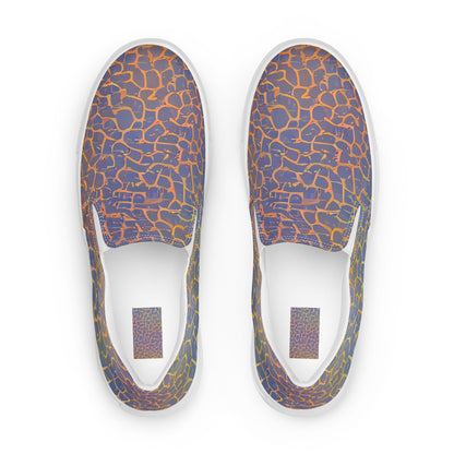 Women's Slip-On Canvas Shoes - Martian Gridlock