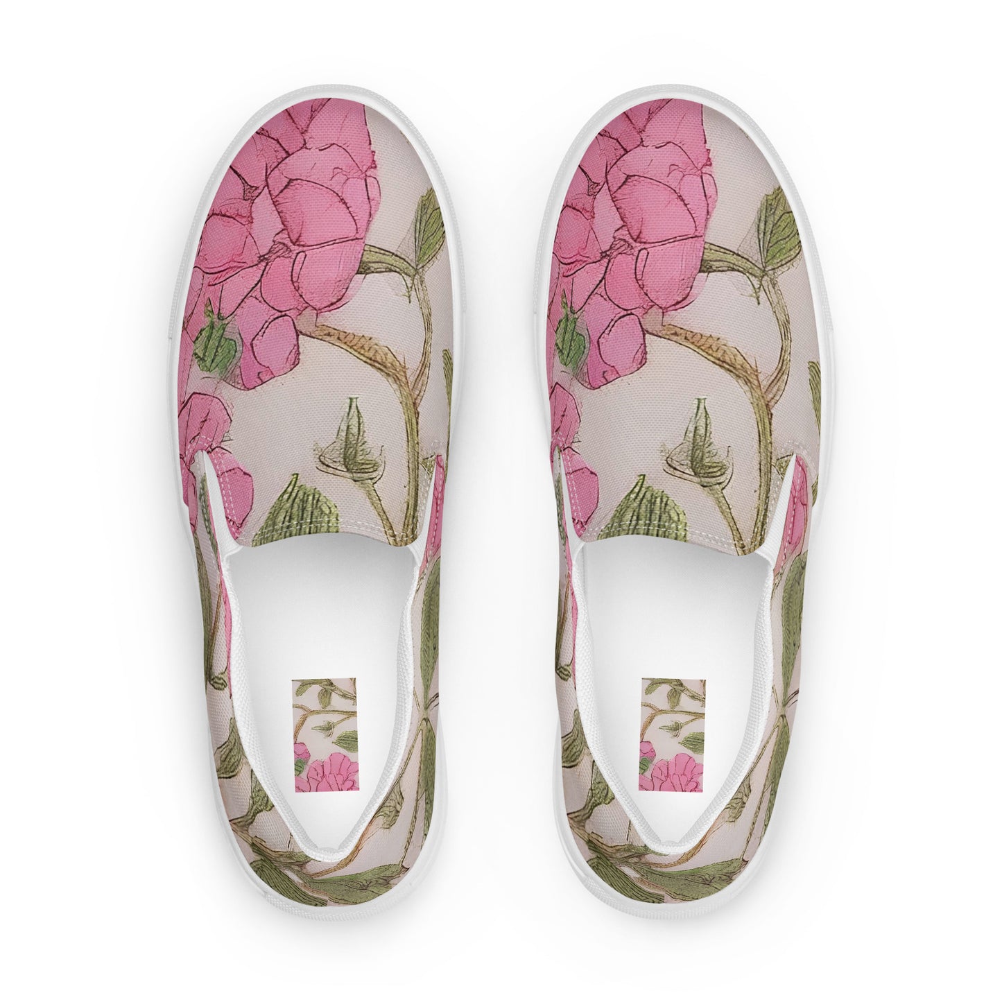 Women's Slip-On Canvas Shoes - Blossom Symphony