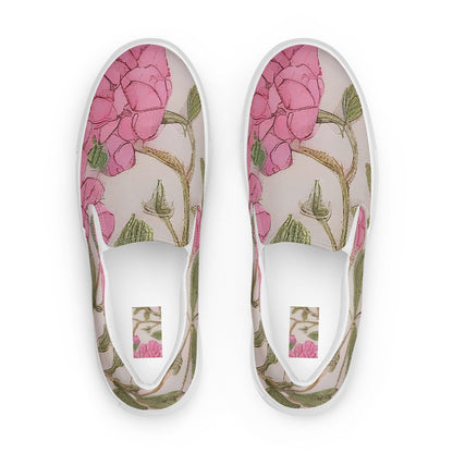 Women's Slip-On Canvas Shoes - Blossom Symphony