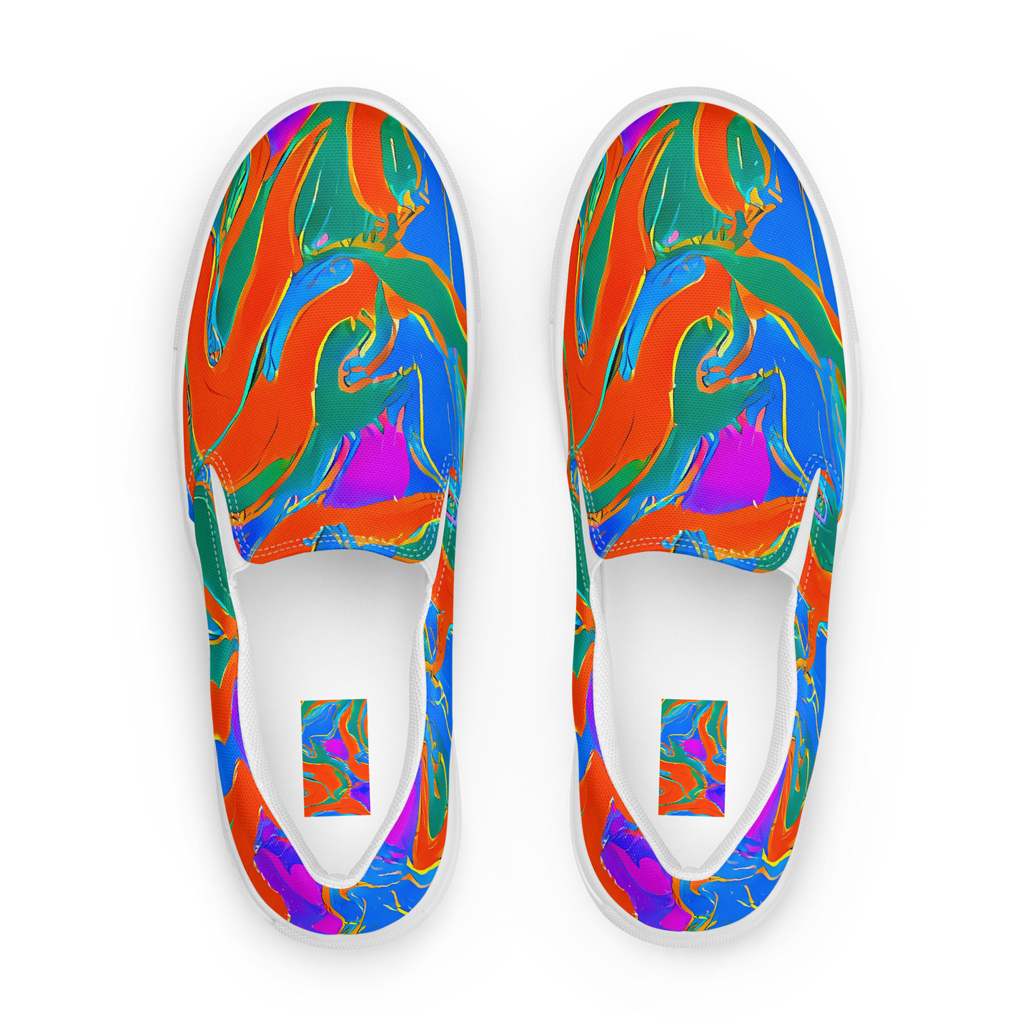 Men's Slip-On Canvas Shoes - Childish Strokes