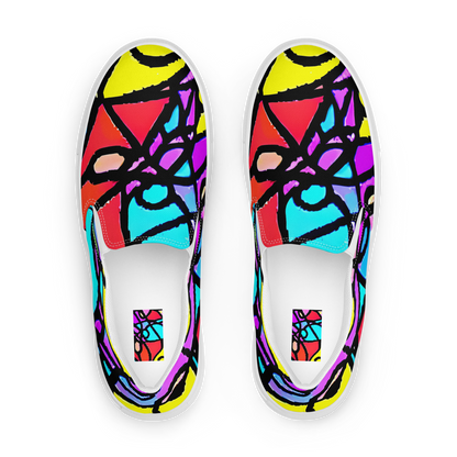 Men's Slip-On Canvas Shoes - Radiant Chaos