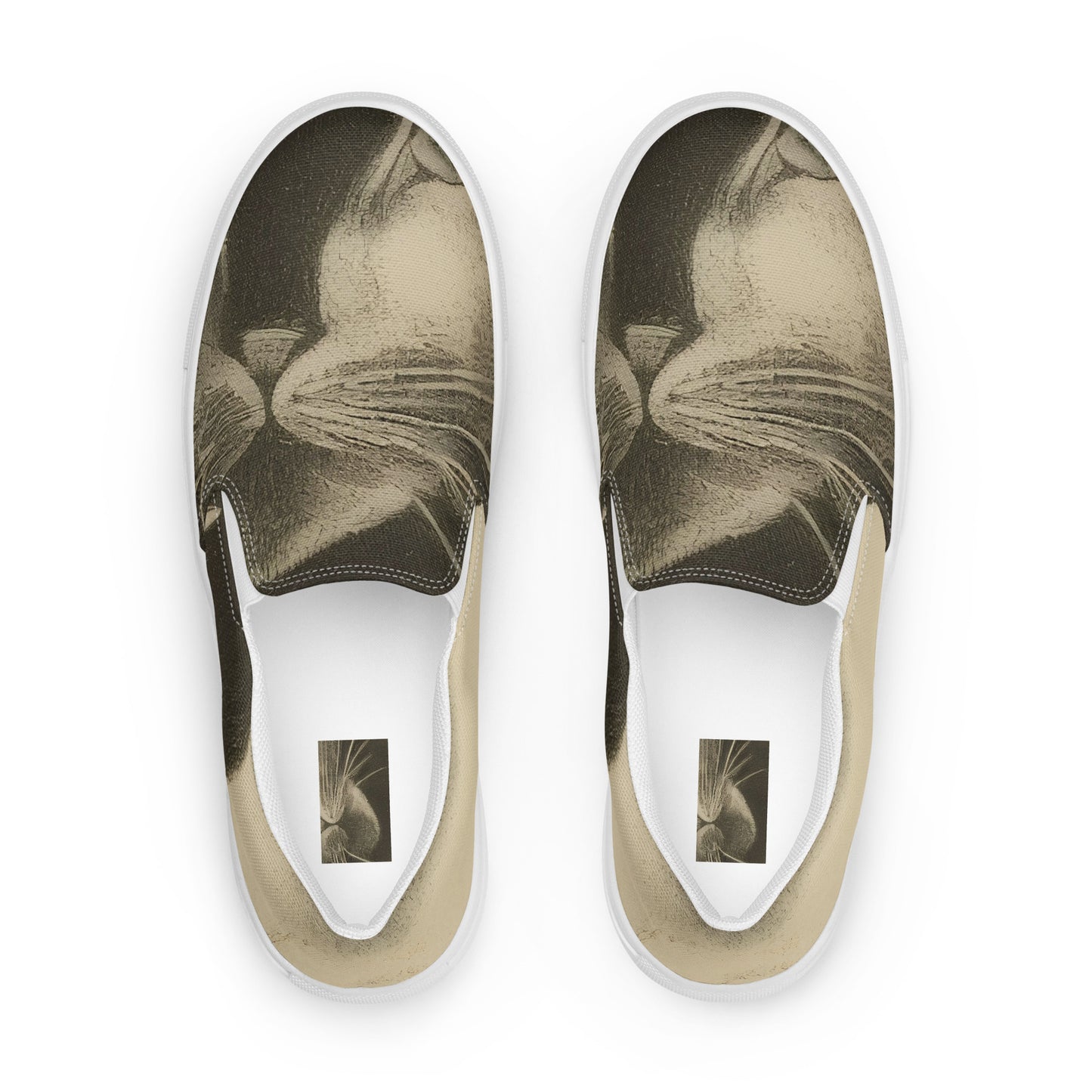 Women's Slip-On Canvas Shoes - Feline Symphony