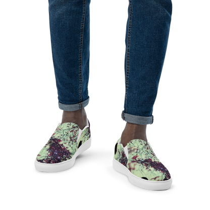 Men's Slip-On Canvas Shoes - Celestial Bloom