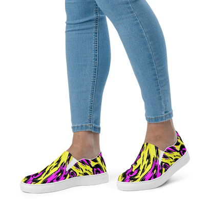 Women's Slip-On Canvas Shoes - Neon Savanna