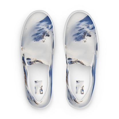 Women's Slip-On Canvas Shoes - Snowlit Peaks