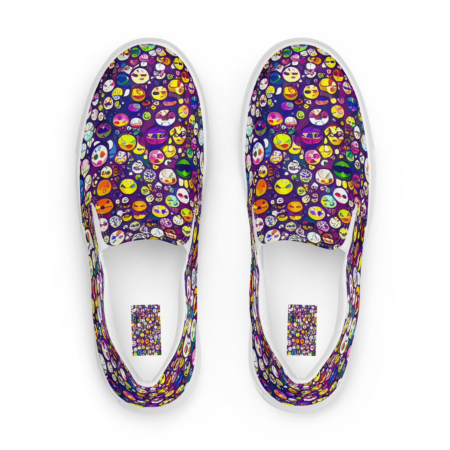 Men's Slip-On Canvas Shoes - Mosaic Moods