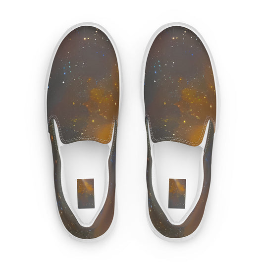 Men's Slip-On Canvas Shoes - Gilded Galaxies