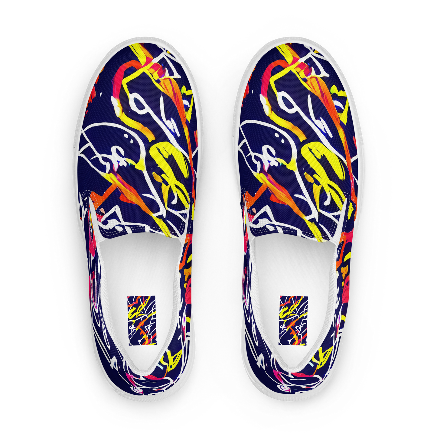 Women's Slip-On Canvas Shoes - Neon Currents