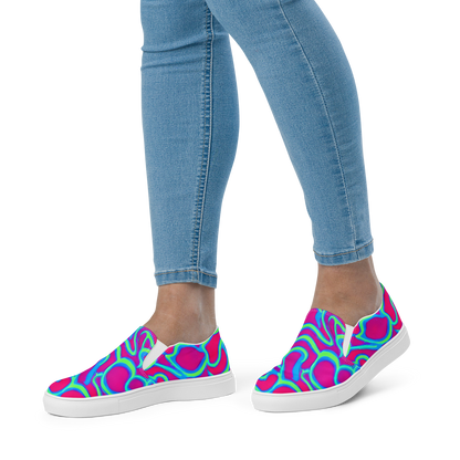 Women's Slip-On Canvas Shoes - Aquatic Ember