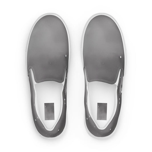 Women's Slip-On Canvas Shoes - Monochrome Dreams