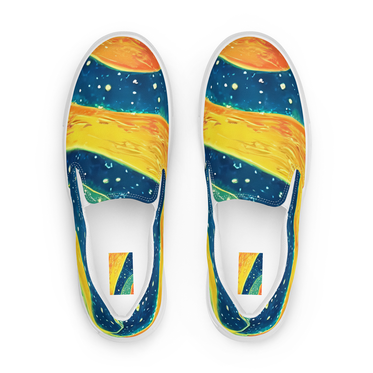 Men's Slip-On Canvas Shoes - Celestial Harmony