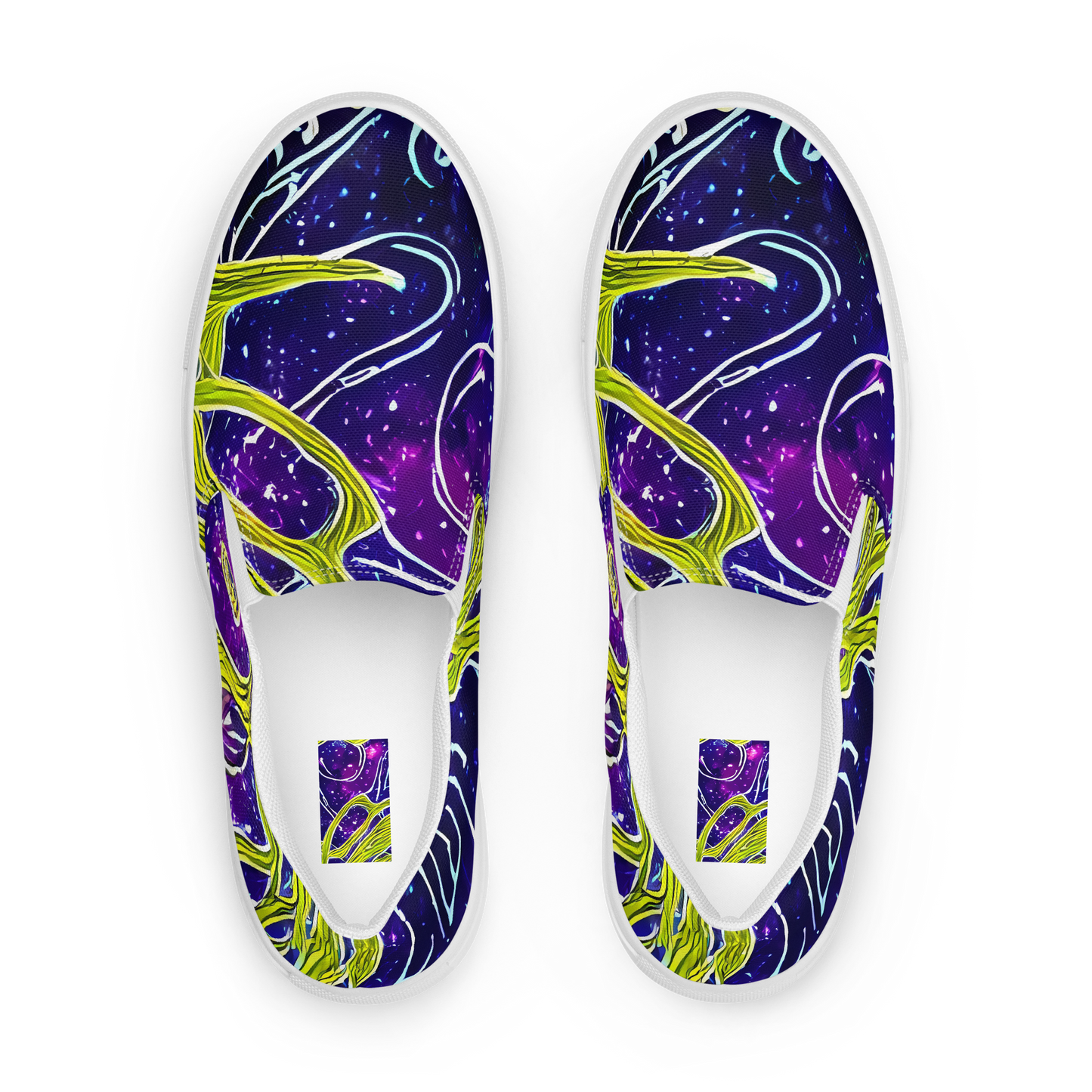 Men's Slip-On Canvas Shoes - Celestial Scribbles